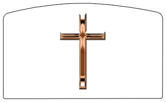 DACRO 510 BZ WT Bronze Single Cross White Background copy